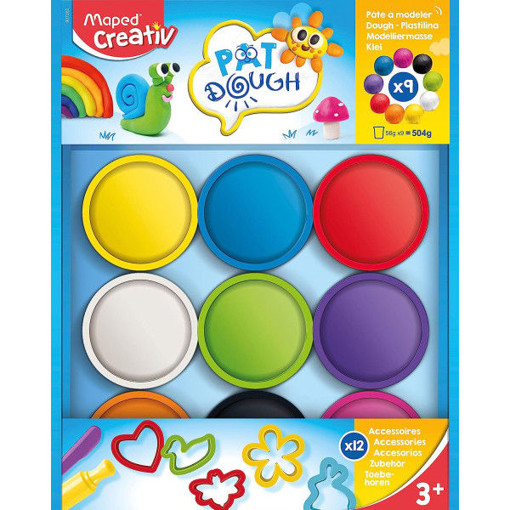 Picture of Clay Dough (Set of 9) 56gr Maped Creativ