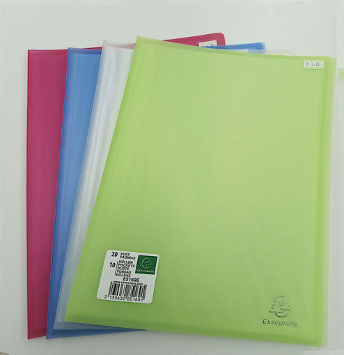 Picture of Clear Book A4 10pockets Assorted Colors Exacompta