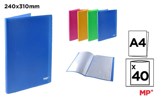 Picture of Clear Book A4 40pockets Assorted Colors MP