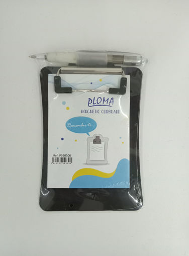 Picture of Clipboard 9x14cm Black Magnetic Ploma