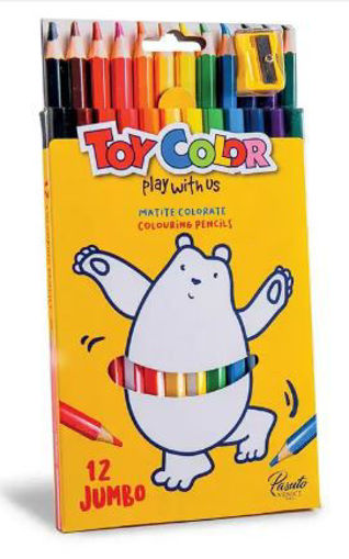 Picture of Coloring pencil jumbo 12colors With Sharpener Toyc