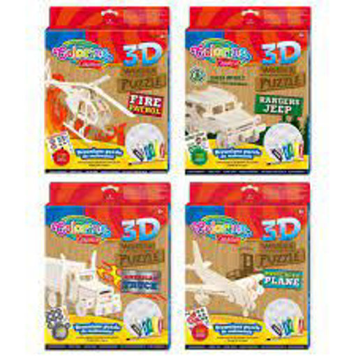 Picture of Colorino 3D wooden puzzle 36889