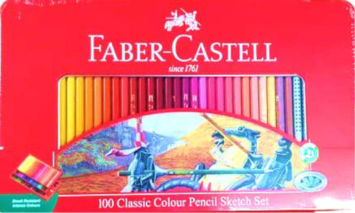 Picture of Colour Pencil 100colors Metal Box Faber-Castell