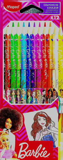Picture of Colour Pencil 12colors Barbie Maped