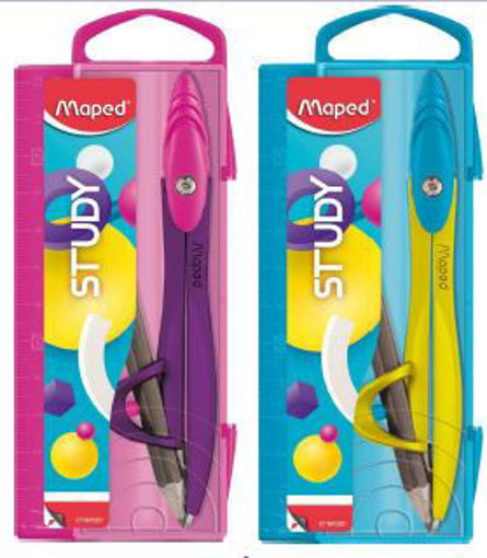 Picture of Compass with Pencil 9cm Assorted Colors Metal Mape
