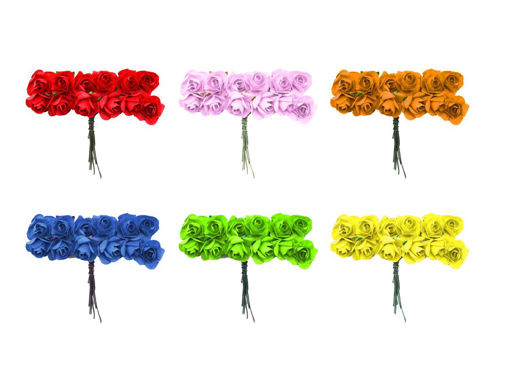 Picture of Crafts (Set of 12) 6colors Flower Hand Craft
