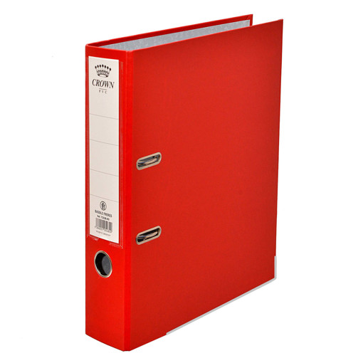 Picture of Binder With Lever A4 8cm Red Cardboard Crown