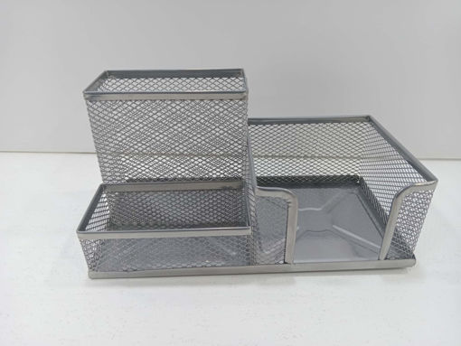 Picture of Desk Organizer 10x20cm Silver 3 Compartements MP