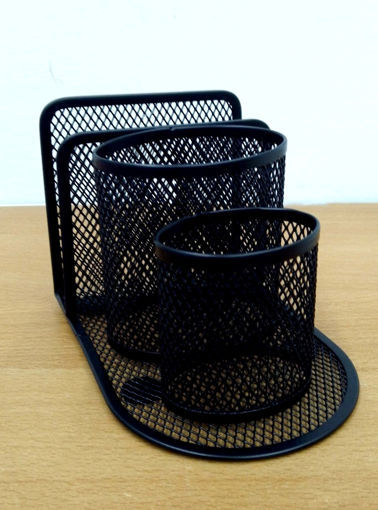 Picture of Desk Organizer 3Parts Black Metal