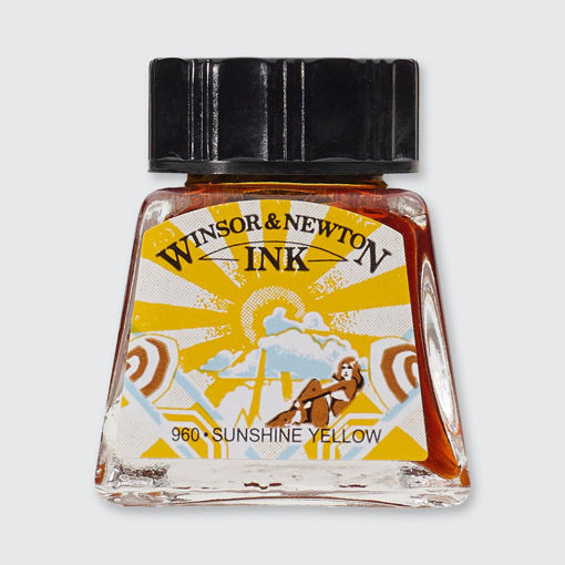 Picture of Drawing Ink 14ml Sunshine Yellow Winsor&Newton