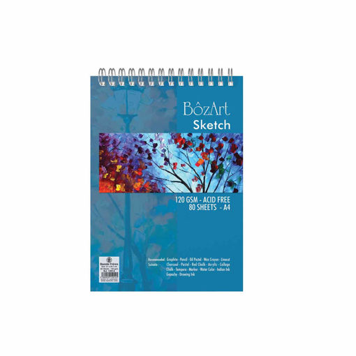 Picture of Drawing Paper A4 80 Sheets White 120gr Spiral Boza