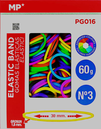 Picture of Elastic Bands 3cm Assorted Colors 60gr MP