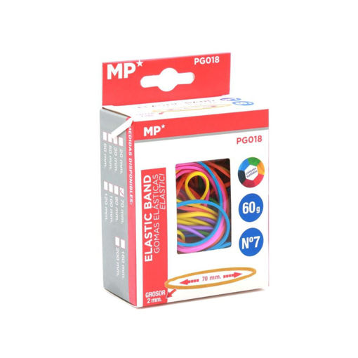 Picture of Elastic Bands Multi Colors 70mmx60gr MP