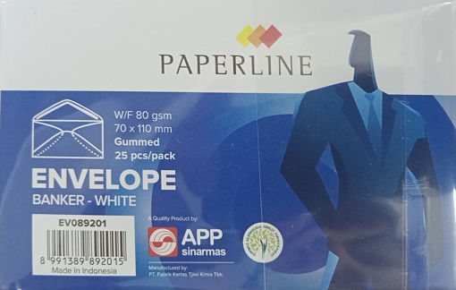 Picture of Envelopes 7x11cm (Set of 25) White 80gr Paperline