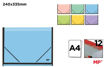 Picture of Expanding file A4 12Parts Pastel With Border MP