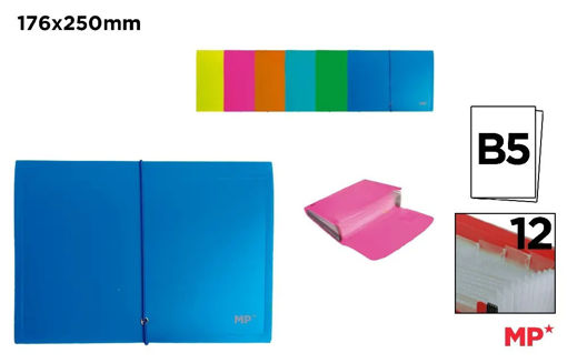 Picture of Expanding file A6 12Parts Assorted Colors MP