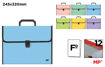 Picture of Expanding file Bag with handle A4 12Parts Assorted