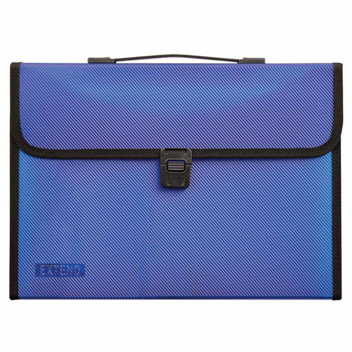 Picture of Expanding file Bag with handle A4 13 Pockets Blue