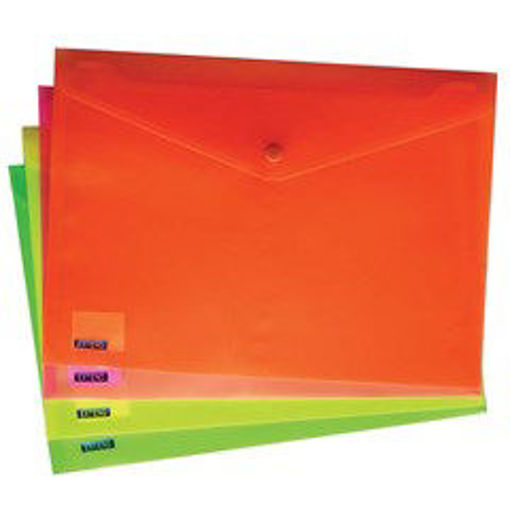 Picture of Button File A4 Neon Green Extend