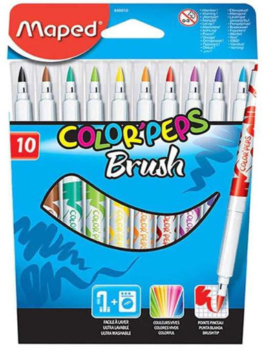 Picture of Felt pens 10colors Brush Tip Maped