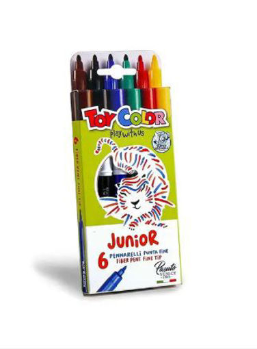 Picture of Felt pens 12colors 6pcs Twin Tip Toycolor