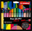 Picture of Fiber Pen Pack 6colors 5mm Stabilo Pen 68