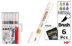Picture of Fiber Pen Pack 6colors Metallic 0.4mm Brush Tip MP