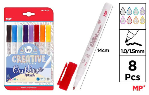 Picture of Fiber Pen Pack 8colors 1mm Outliner MP