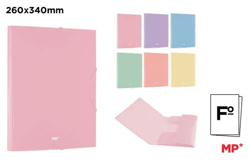 Picture of Elastic File 26X34mm Pastel Card board MP