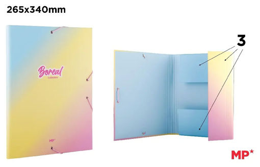 Picture of Elastic File 26X34mm Rainbow Cardboard MP