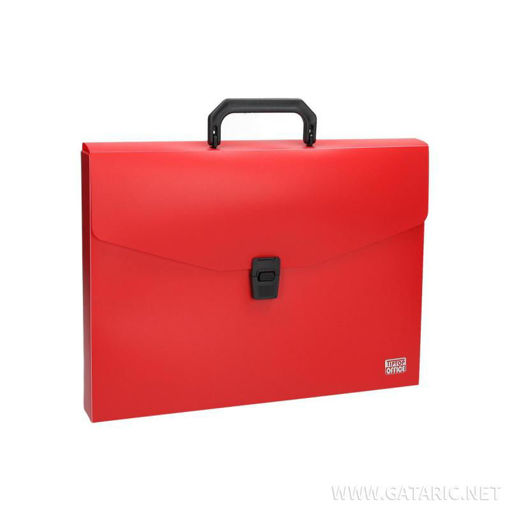 Picture of File Bag With Handle 27x36cm Red Plastic Tip Top