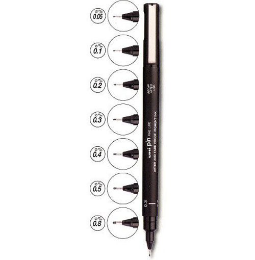 Picture of Fineliner Black 0.4mm Uni-Pin