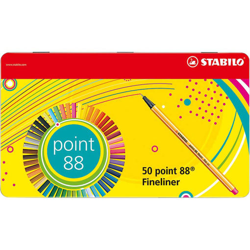 Picture of Fineliner Pack 50colors 0.4mm Stabilo Point 88
