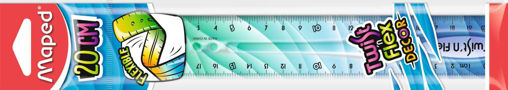 Picture of Flexible Ruler 20cm Assorted Colors Maped
