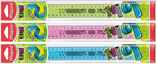 Picture of Flexible Ruler 30cm Assorted Colors Maped