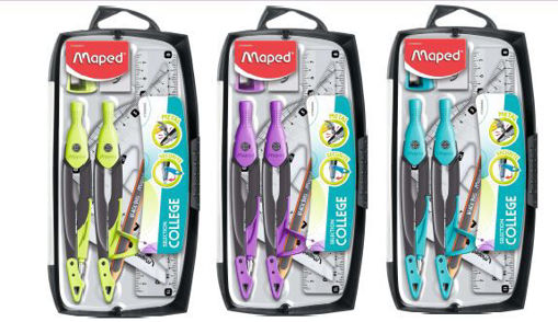 Picture of Geometry set With Compass 9pcs Plastic Maped