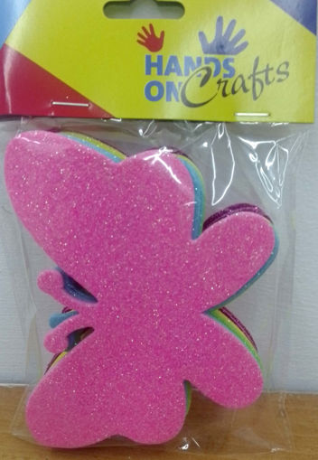 Picture of Glitter Foam 10x13.5 10pcs Butterfly Hand Craft