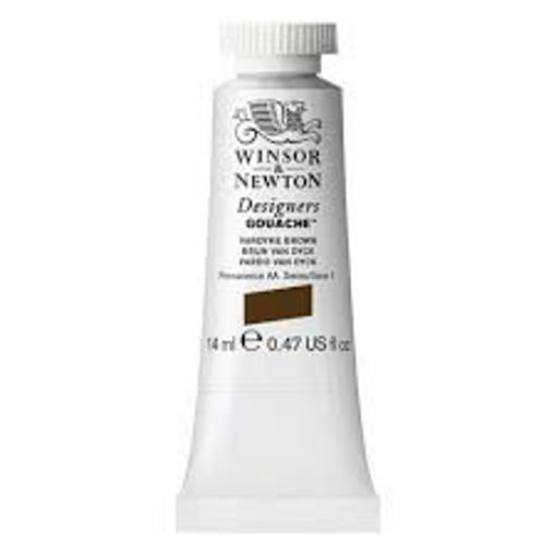 Picture of Gouache 14ml Vandyke Brown Winsor&Newton