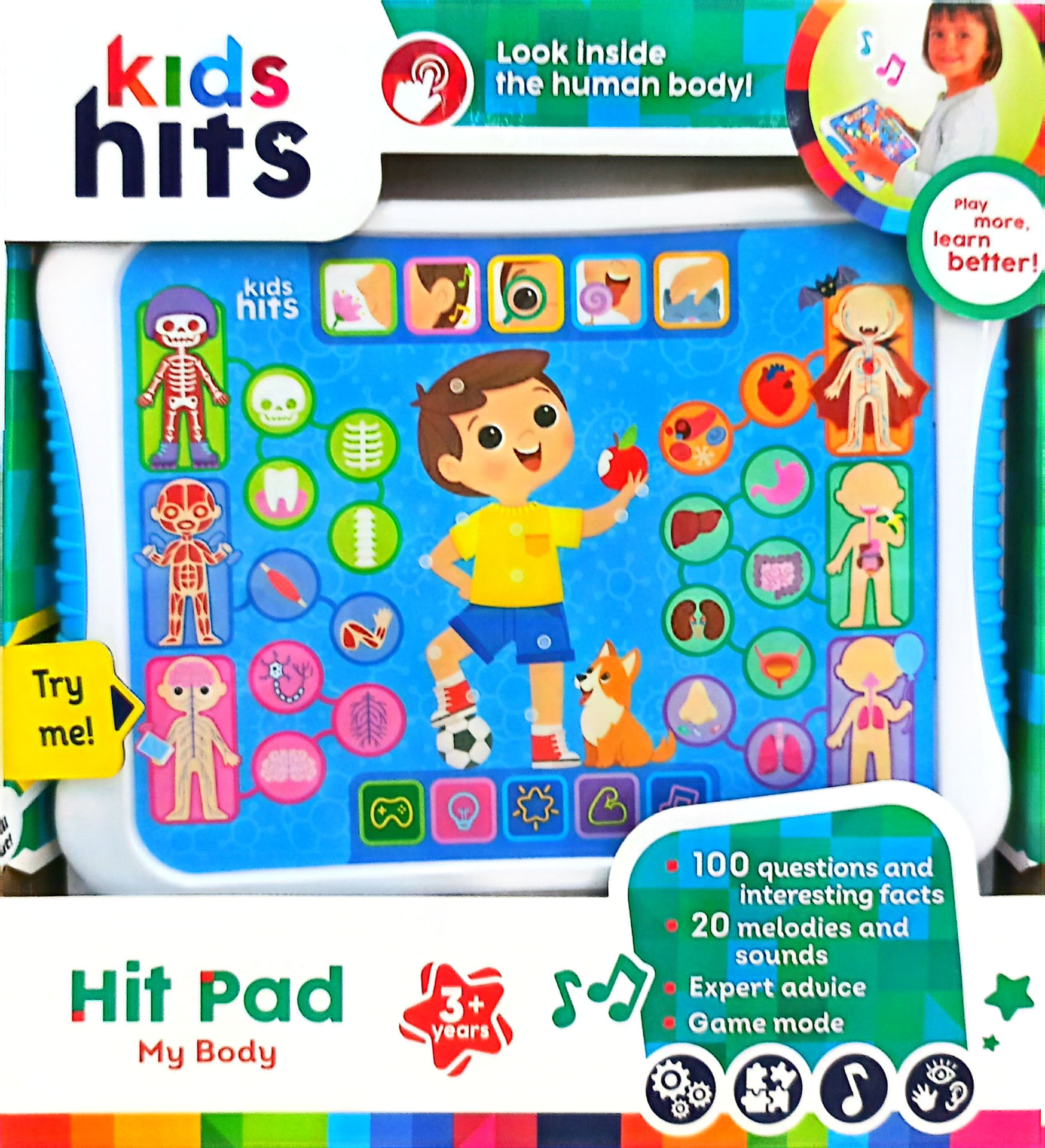 Librairie Memoires. Activity Game Age 3+ Kids Hits, Hit Pad My Body