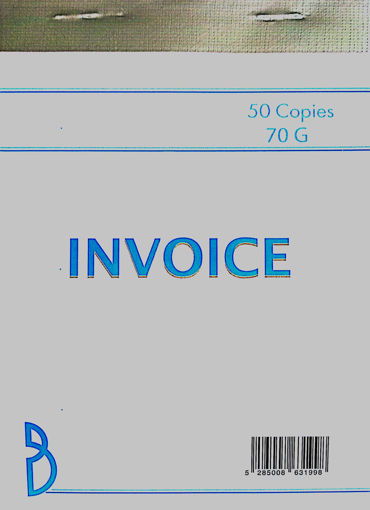 Picture of Invoice Book 50 Sheets 70gr