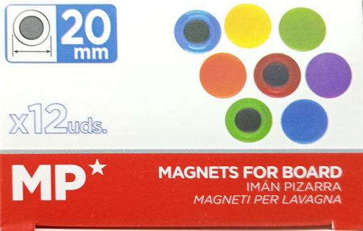 Picture of Magnet for Board (Set of 12) Multi Colors 20mm MP