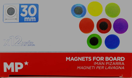 Picture of Magnet for Board (Set of 12) Multi Colors 30mm MP