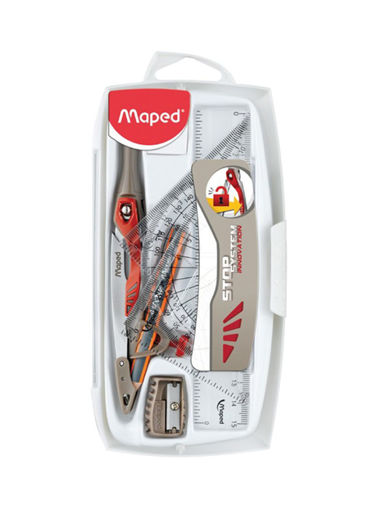 Picture of Maped Geometry set With Compass With Sharpener