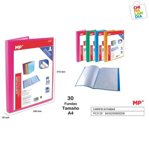 Picture of Clear Book A4 30pockets Blue MP