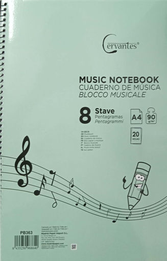 Picture of Music Book A4 20 Sheets 90gr Spiral Cervantes