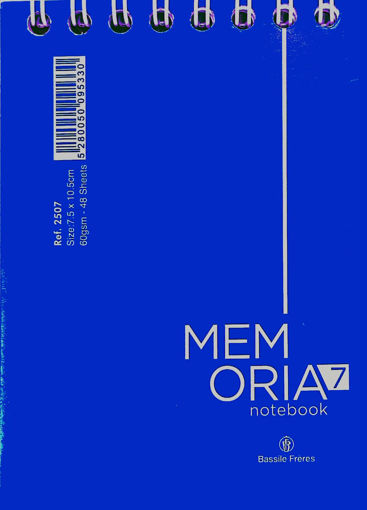 Picture of Notebook 7.5x10.5cm Blue 60gr Lined Bassile