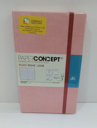 Picture of Notebook HC W Elastic 13x21cm Pink Lined Concept