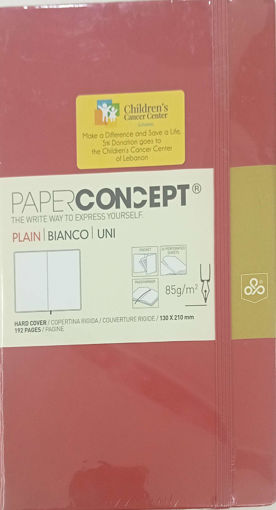 Picture of Notebook HC W Elastic 13x21cm Red Plain Concept