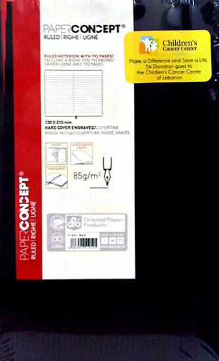 Picture of Notebook HC W Elastic 13x21cm Black Lined Concept