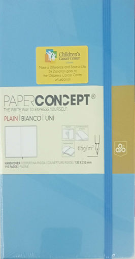 Picture of Notebook HC W Elastic 13x21cm Blue Plain Concept